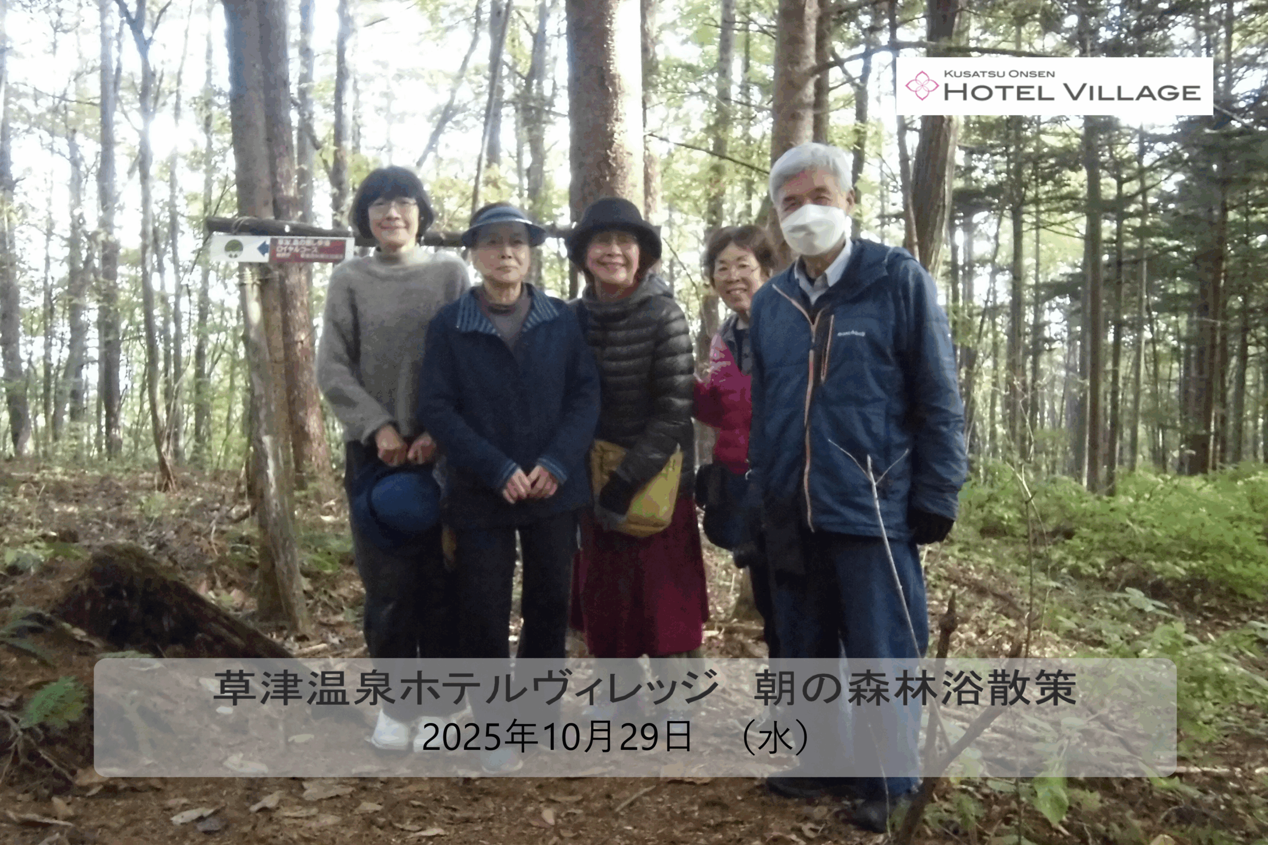 朝の森林浴散策